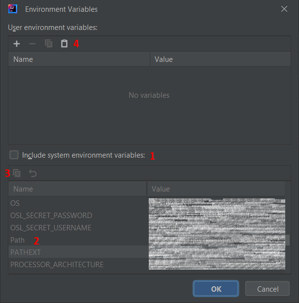 script cible de la configuration de l&#39;UUV